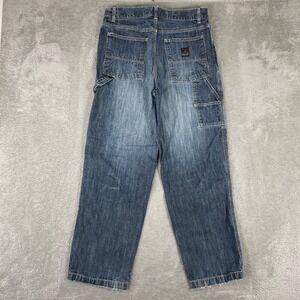 Structure Carpenter Jeans Mens 34x32 Blue Baggy Y2K Workwear Denim Skater 2000s